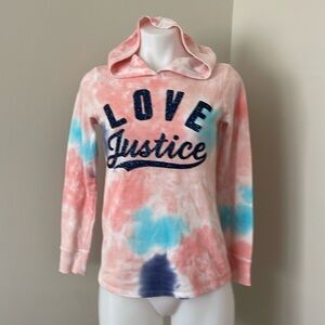 JUSTICE Active Girl’s Tie Dye Hoodie, Size: 8/10